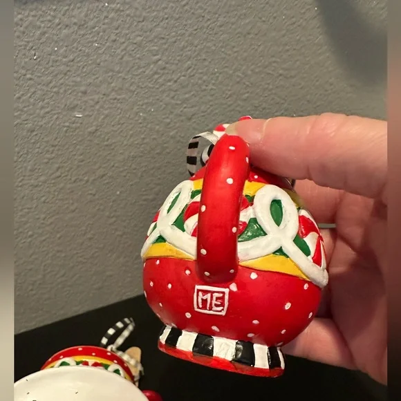 Mary Engelbreit Red and White Peppermint Tea Set - Picture 9 of 14